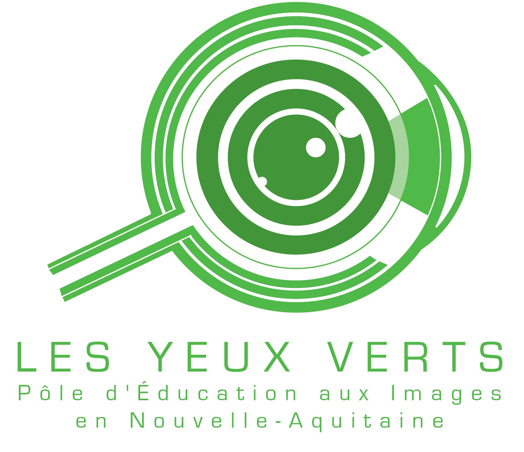 logo blanc vert Yeux verts